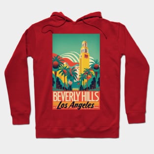 A Vintage Travel Art of Beverly Hills - Los Angeles - California - US Hoodie